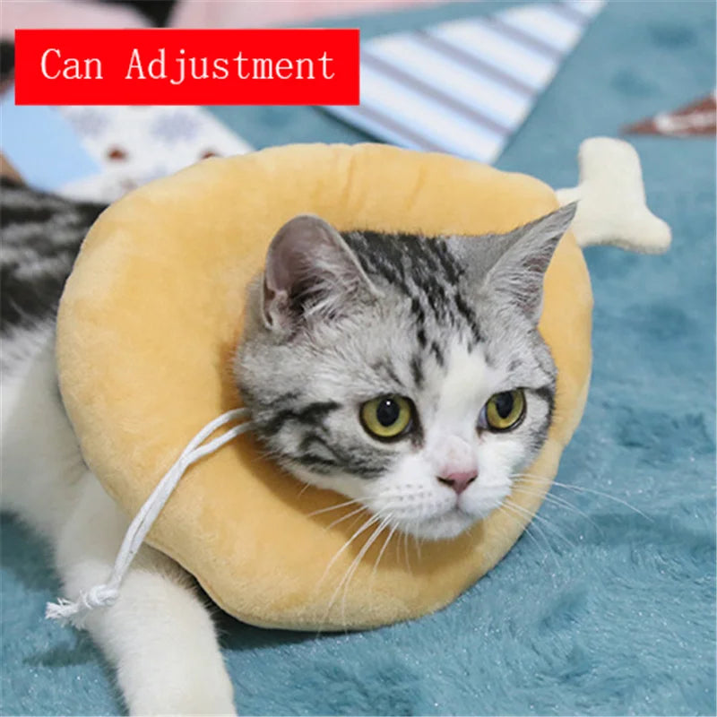 Soft Toast Avocado Shaped Cotton Pet Elizabethan Collar Dog Cat Adjustable Wound Healing Collar Prevent Bite Neck Ring For Pets