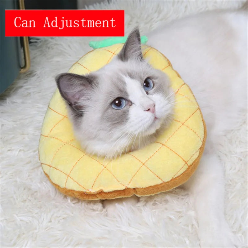 Soft Toast Avocado Shaped Cotton Pet Elizabethan Collar Dog Cat Adjustable Wound Healing Collar Prevent Bite Neck Ring For Pets