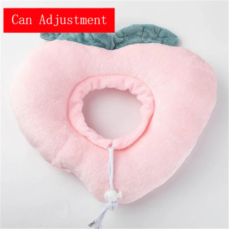 Soft Toast Avocado Shaped Cotton Pet Elizabethan Collar Dog Cat Adjustable Wound Healing Collar Prevent Bite Neck Ring For Pets