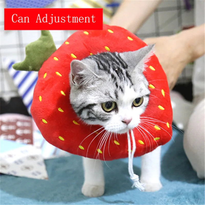 Soft Toast Avocado Shaped Cotton Pet Elizabethan Collar Dog Cat Adjustable Wound Healing Collar Prevent Bite Neck Ring For Pets