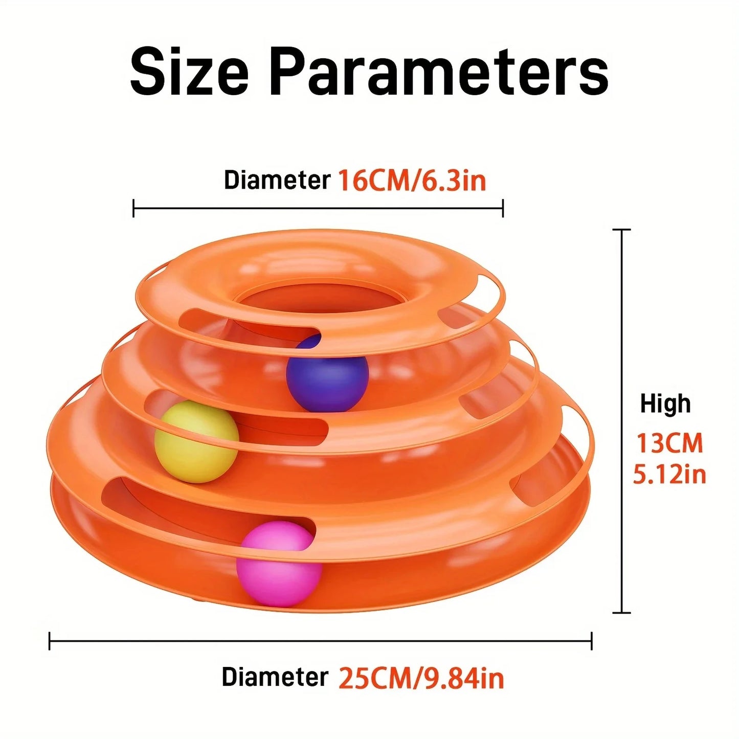 Cat Four Layer Turntable Toy Educational Play Track Tower Cat Teaser Toy For Indoor Cat Interactive Supply