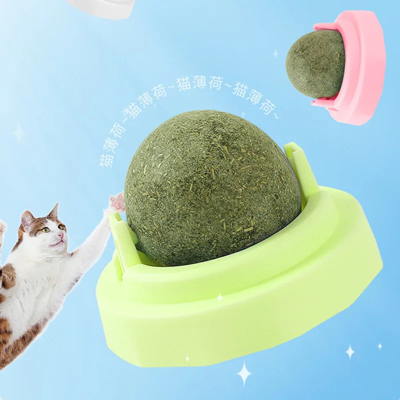 2024 New Catnip Ball Lickable Cat Grass Snack Catnip Ball Kitten Playing Chewing Cleaning Teeth Toy Cat pet supplies Scratchers